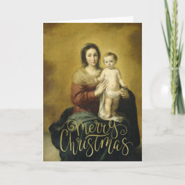 Madonna & Child, Fine Art jul-gratulationskort Helgkort