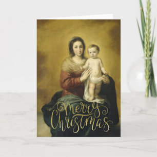 Madonna & Child, Fine Art jul-gratulationskort Helgkort