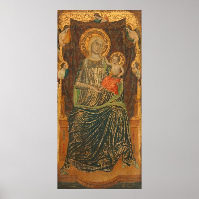 Madonna & Child, Giovanni Baronzio Fine Art Poster (Framsidan)