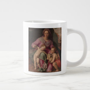Madonna & Child med Saint John, Baptist Jumbo Mugg