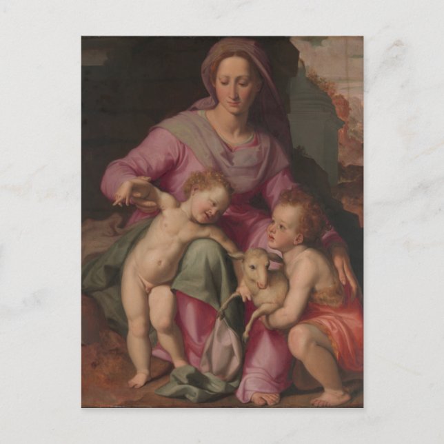 Madonna & Child med Saint John Baptist Vykort (Framsida)