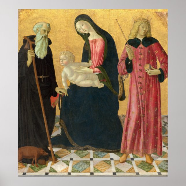 Madonna Child - Neroccio de' Landi Fine Art Poster (Framsidan)