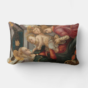 Madonna & Child, Sandro Botticelli Fine Art Lumbarkudde