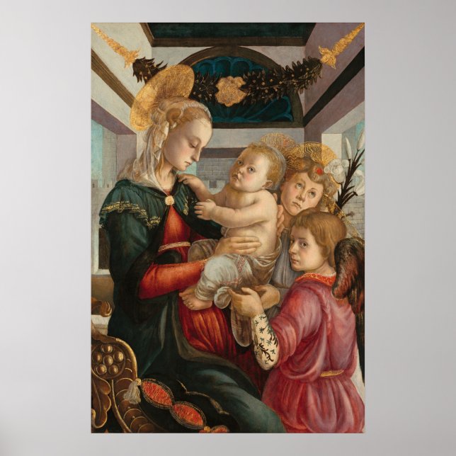 Madonna & Child, Sandro Botticelli Fine Art Poster (Framsidan)
