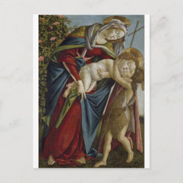 Madonna, Child, St John the Baptist av Botticelli Vykort