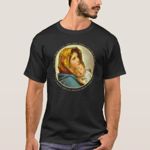Madonna & Child Traditional Religiösa jul T Shirt