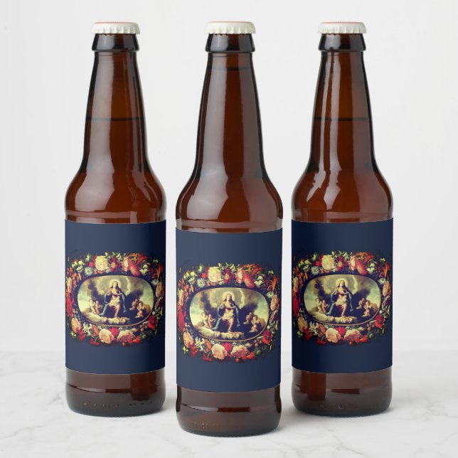 Madonna – Cor Maria – Virgin Mary – Gottesmutter Ölflaska Etikett (Flaskor)