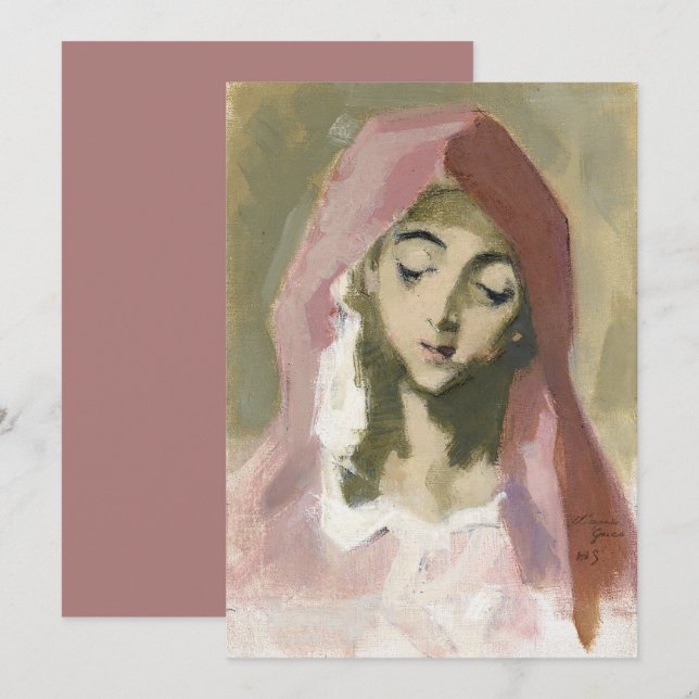 Madonna de la Charité, Helene Schjerfbeck (Fram/baksida)