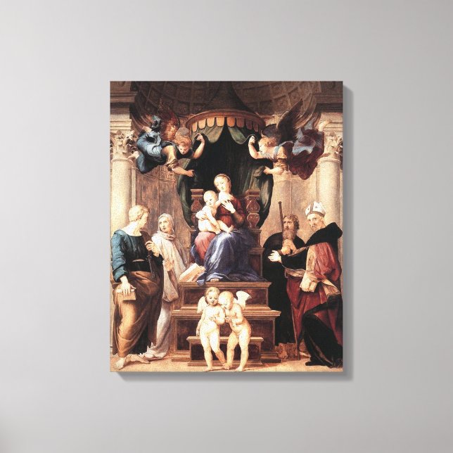Madonna del Baldacchino - Raphael - c1506 Canvastryck (Framsida)