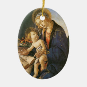 Madonna del Libro Botticelli julprydnad Julgransprydnad Keramik