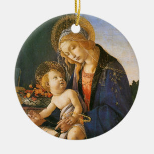 Madonna del Libro Botticelli julprydnad Julgransprydnad Keramik