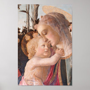 Madonna del Magnificat håller Baby Jesus Poster