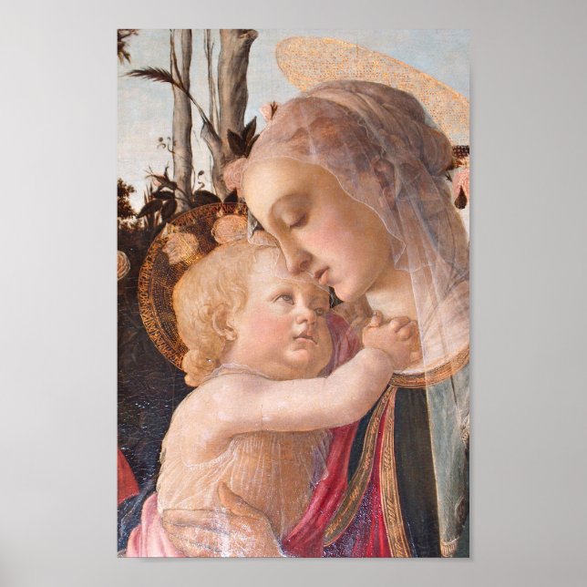 Madonna del Magnificat håller Baby Jesus Poster (Framsidan)