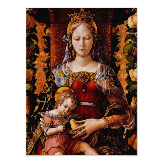 Madonna della Candeletta av Carlo Crivelli Fototryck (Framsidan)