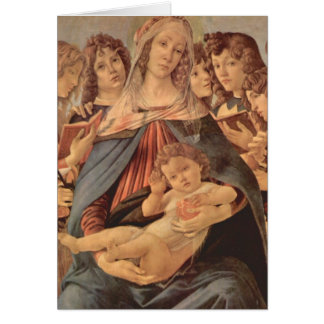 Madonna della Melagrana vid Botticelli Hälsningskort