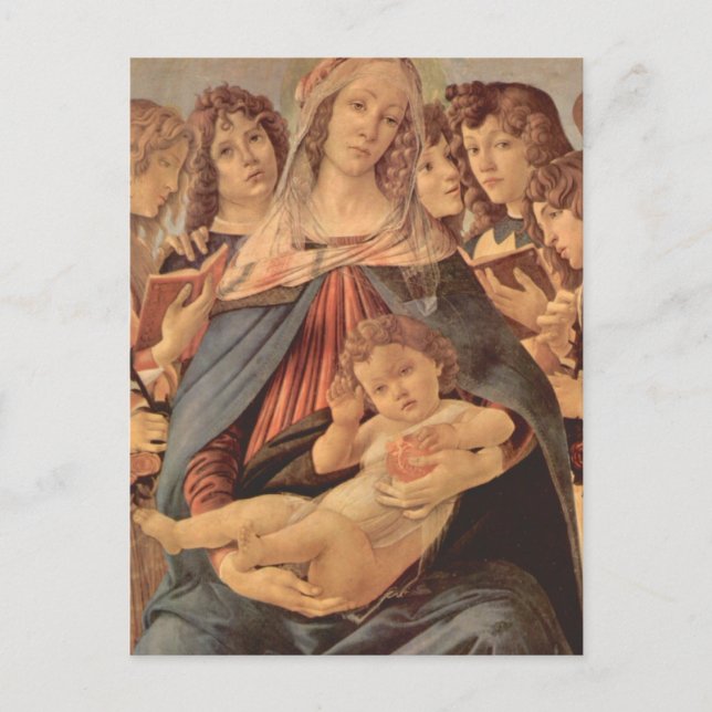 Madonna della Melagrana vid Botticelli Vykort (Framsida)