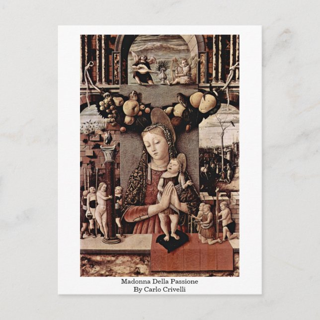 Madonna Della Passione av Carlo Crivelli Vykort (Framsida)