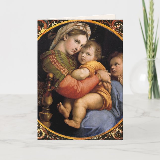 Madonna della sedia julkort helgkort (Framsida)