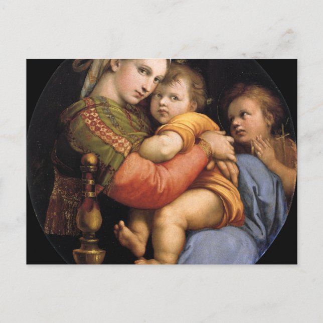 Madonna Della Sedia Vykort (Framsida)