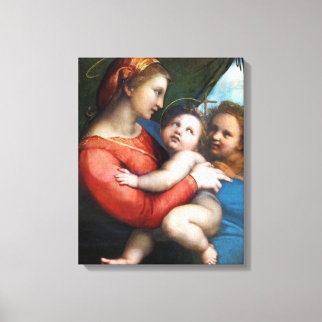 Madonna della Tenda - Raphael - c1513 Canvastryck (Framsida)