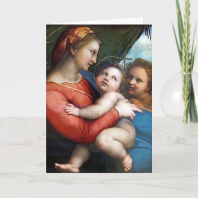 Madonna della Tenda - Raphael - c1513 Kort (Framsida)
