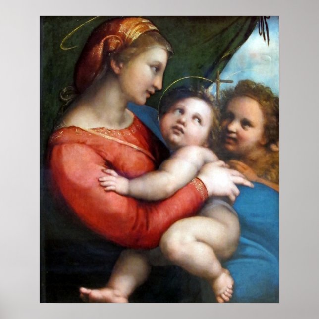 Madonna della Tenda - Raphael - c1513 Poster (Framsidan)