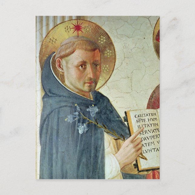 Madonna delle Ombre, uppgifter om Saint Dominic Vykort (Framsida)