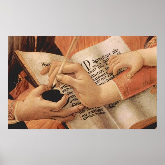 Madonna, den magnifika detalj 2 från Botticelli Poster (Framsidan)