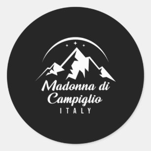 Madonna Di Campiglio Italien Ski Resort Skiing Sno Runt Klistermärke