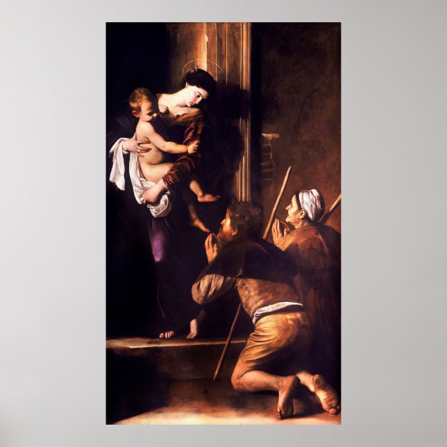 Madonna di Loreto från Caravaggio (c 1604-06) Poster (Framsidan)