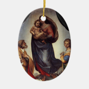 Madonna Fine Art av Raphael Julgransprydnad Keramik