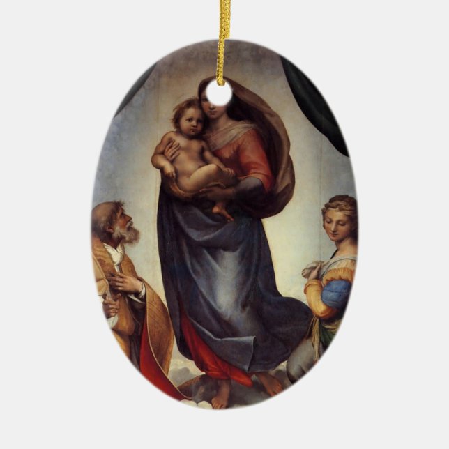 Madonna Fine Art av Raphael Julgransprydnad Keramik (Framsidan)