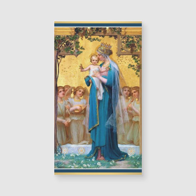 Madonna & för barn magnetiska heligakort -25/pack (Framsida)