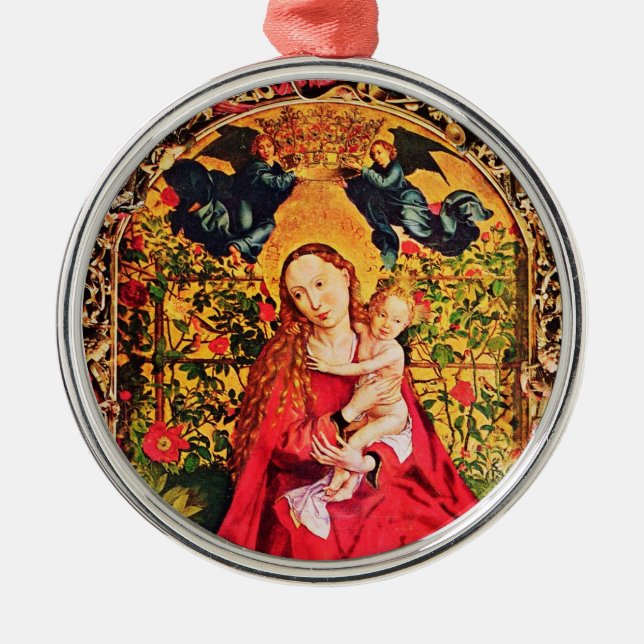 MADONNA FRÅN RO BOWER MISTLETOES,HOLLY BERRIES JULGRANSPRYDNAD METALL (Framsidan)