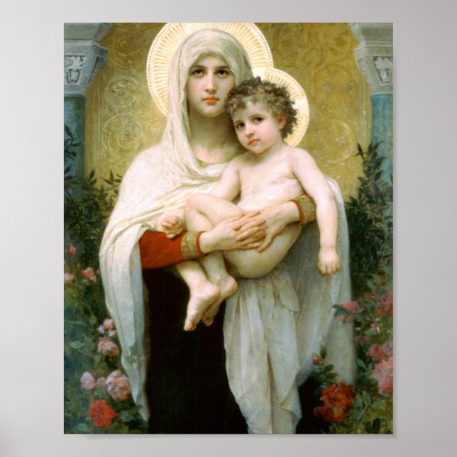 Madonna från Ro William Adolphe Bouguereau Poster (Framsidan)