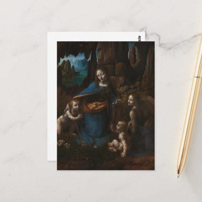 Madonna från Sten, Virgin Mary, Jesus, John Vykort (Fram/Back In Situ)