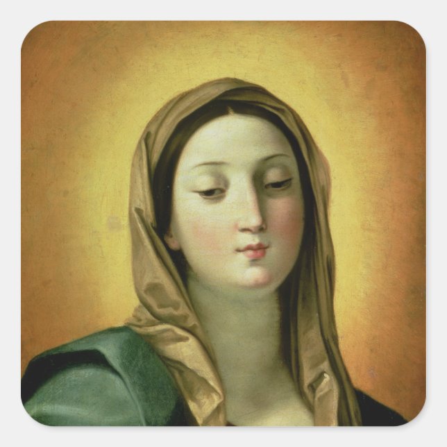 Madonna Fyrkantigt Klistermärke (Framsida)