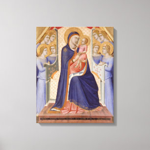 Madonna i härlighet, c.1315 (tempera på panel) canvastryck