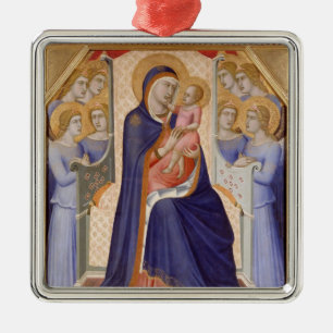 Madonna i härlighet, c.1315 (tempera på panel) julgransprydnad metall