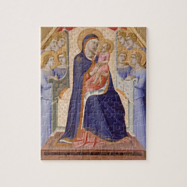 Madonna i härlighet, c.1315 (tempera på panel) pussel (Vertikal)