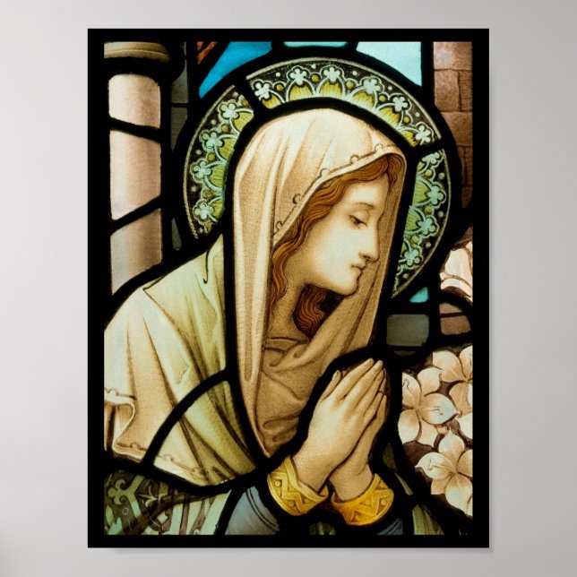 Madonna i Prayer Stached Glass Poster (Framsidan)