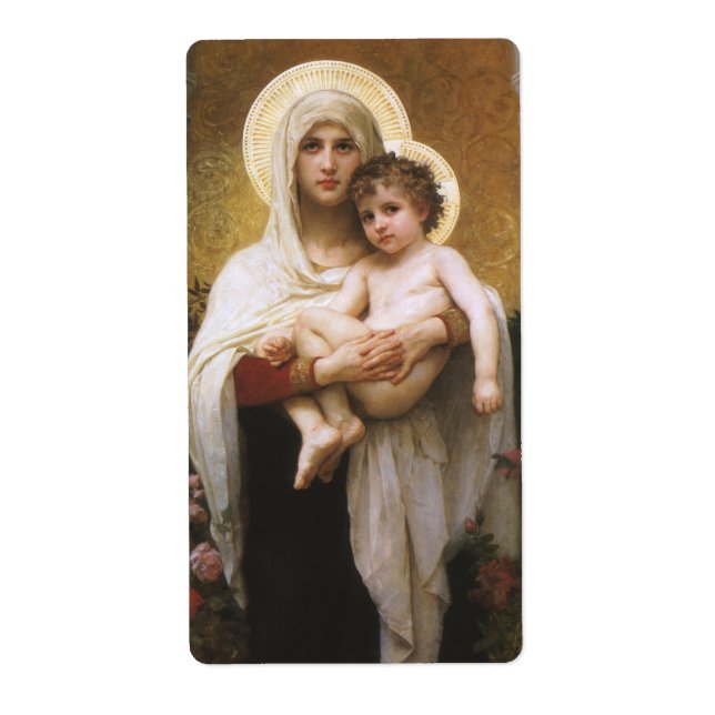 Madonna i Ro av Bouguereau Fraktsedel (Framsidan)
