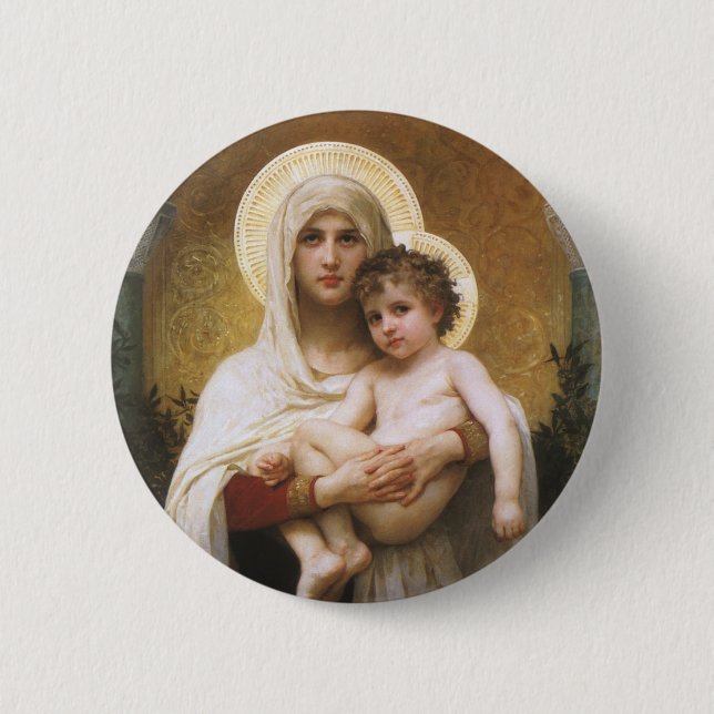 Madonna i Ro av Bouguereau Knapp (Framsida)