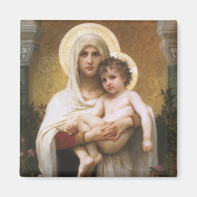 Madonna i Ro av Bouguereau Magnet (Framsidan)