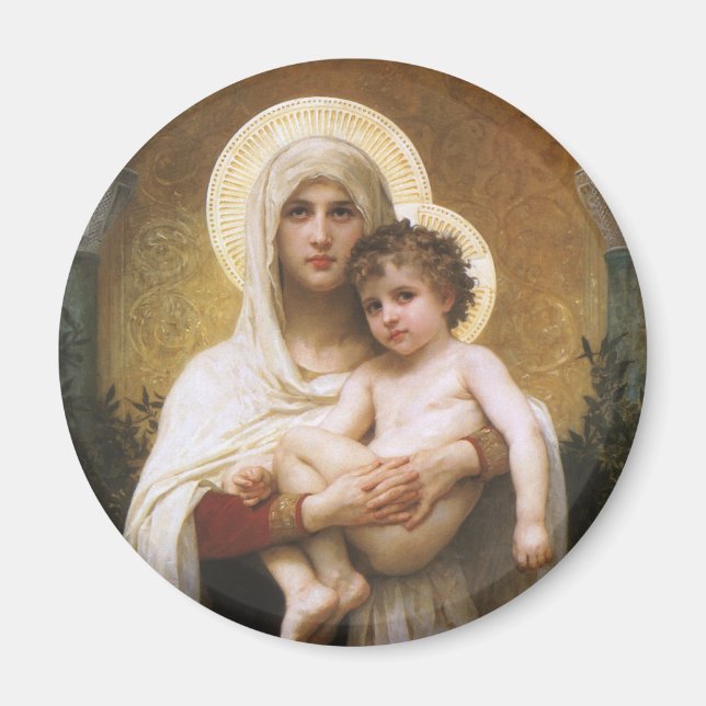 Madonna i Ro av Bouguereau Magnet (Framsidan)