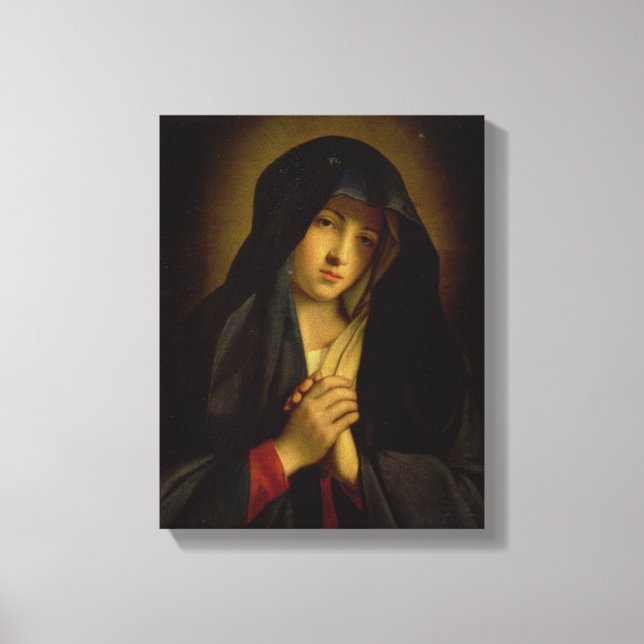 Madonna i Sorrow (olja på canvas) Canvastryck (Framsida)