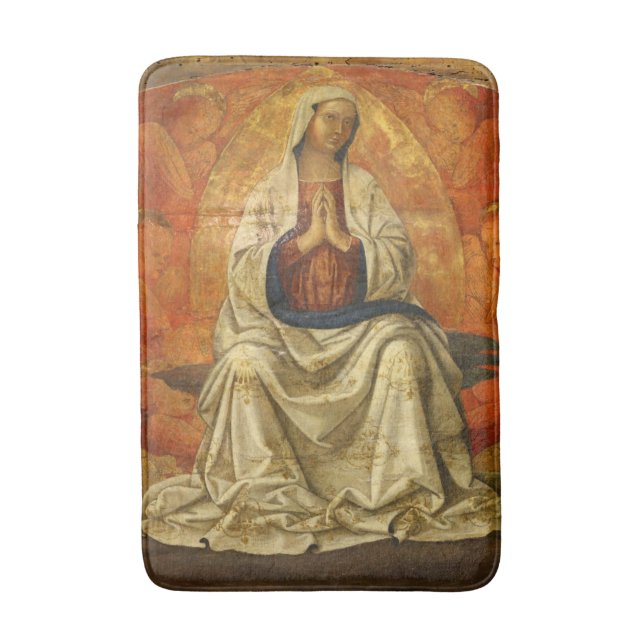 Madonna in Gloria (Virgin Mary Enthroned) Bath Mat Badrumsmatta (Framsidan (Vertikal))