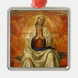 Madonna in Gloria (Virgin Mary Enthroned) Julgransprydnad Metall