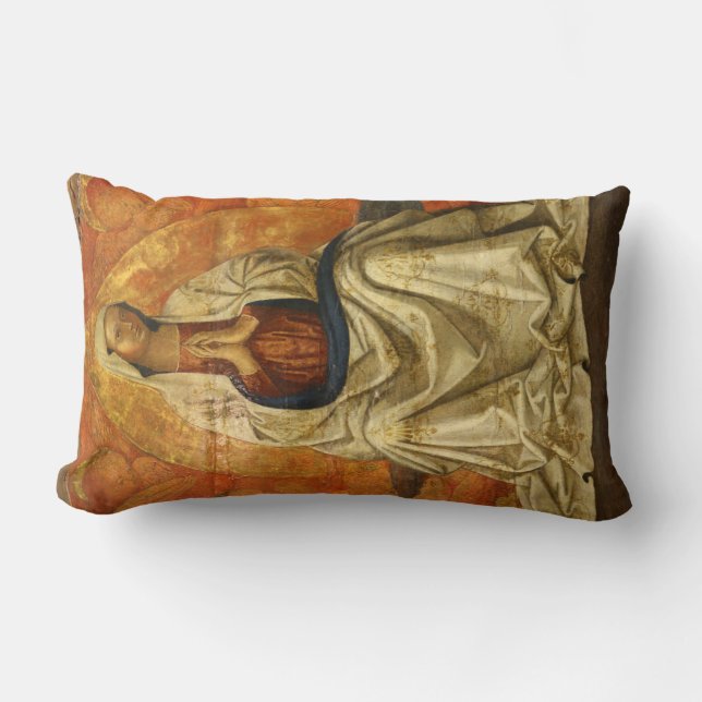 Madonna in Gloria (Virgin Mary Enthroned) Lumbarkudde (Framsida)