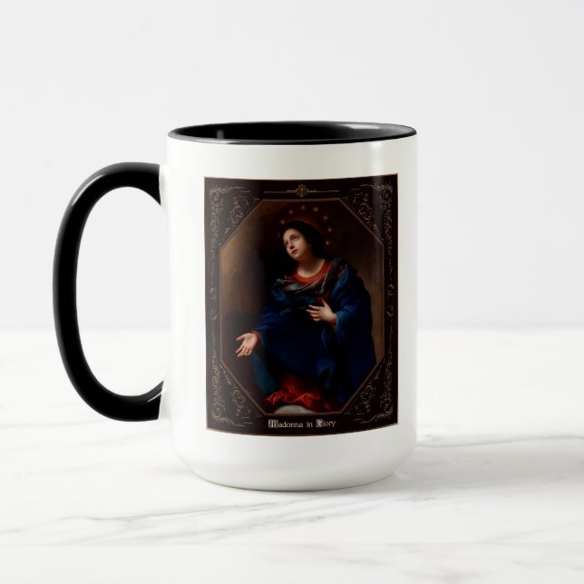 Madonna in Glory av Carlo Dolci Mugg (Vänster)